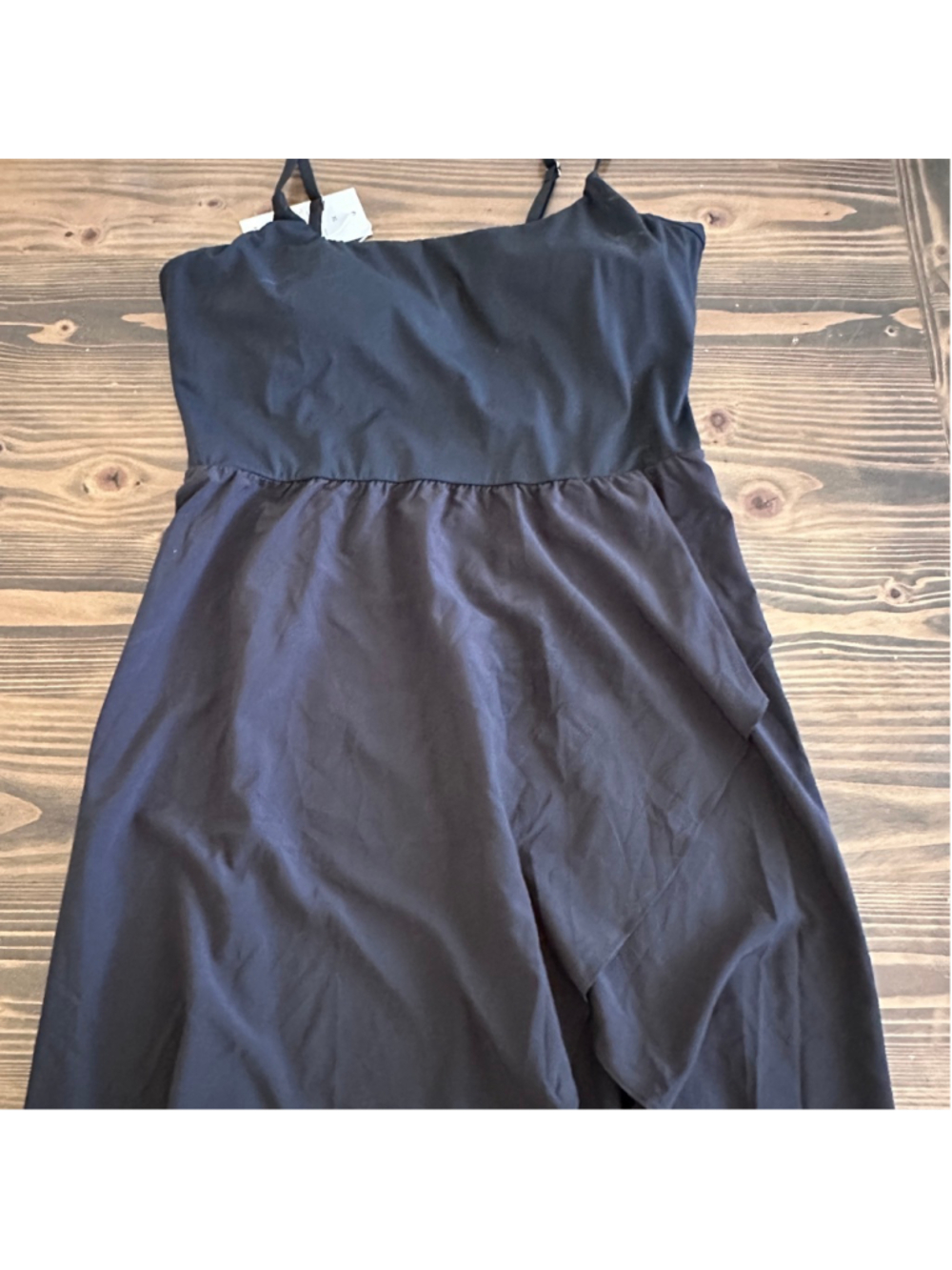 HALARA Black High Low Dress XL NWT Flowy Stretch Casual Chic - Picture 10 of 15